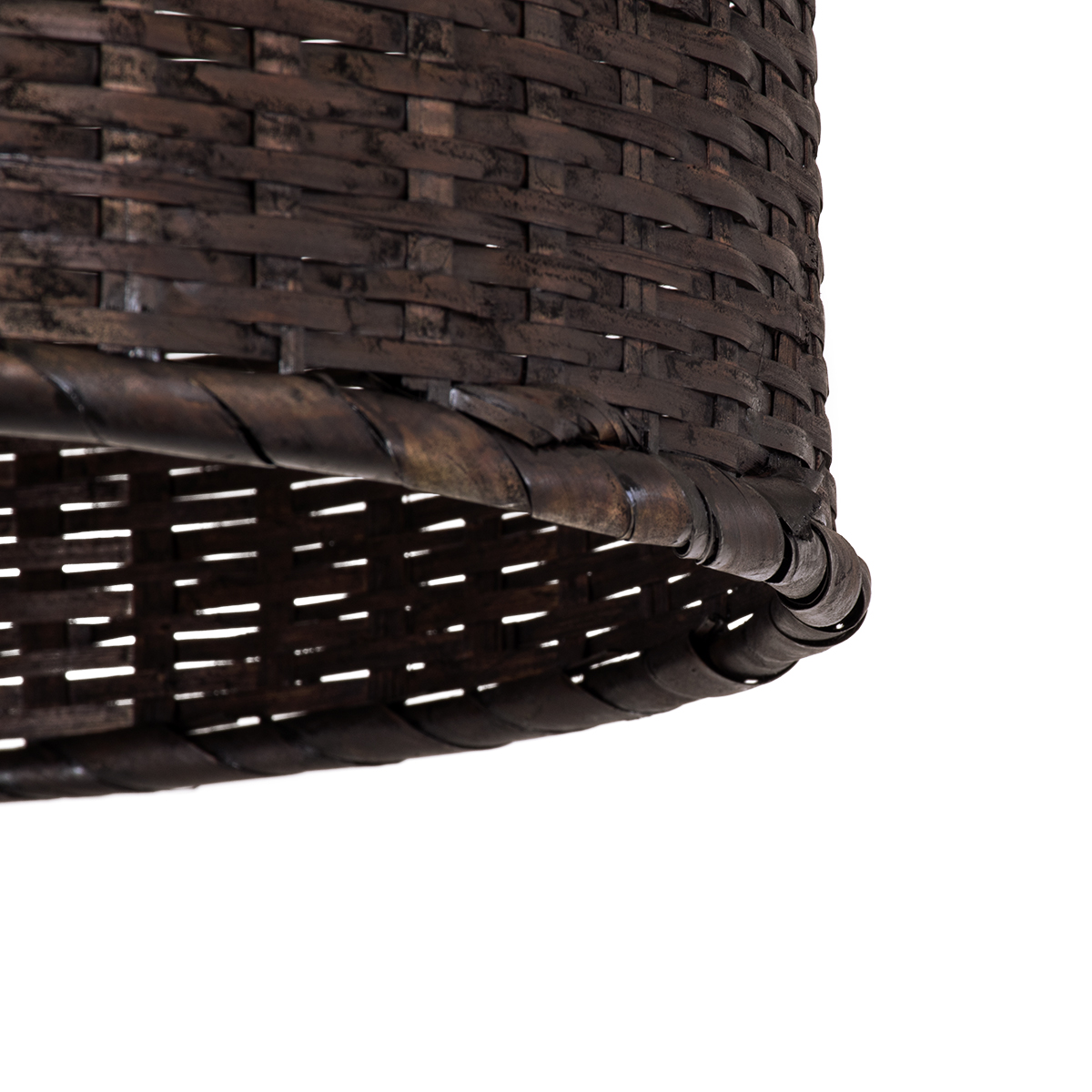 GloboStar® BORA-BORA 01736 Boho Κρεμαστό Φωτιστικό Καμπάνα Μονόφωτο 1 x E27 IP20 Καφέ Ξύλο - Μ42 x Π42 x Y44cm