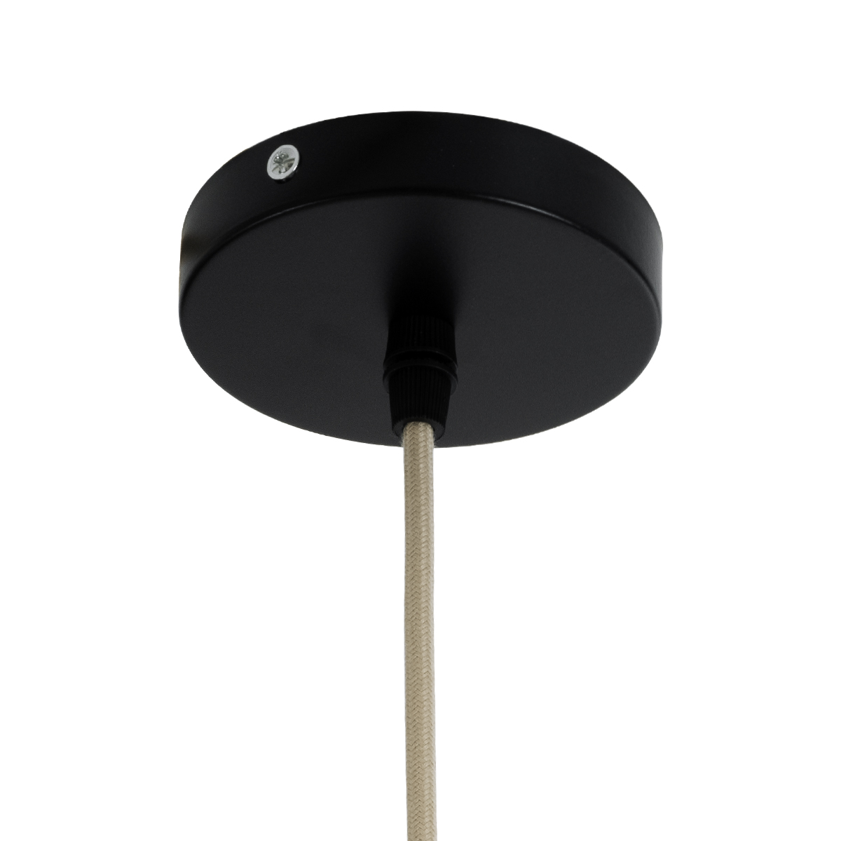 GloboStar® AQUATIC 01742 Boho Κρεμαστό Φωτιστικό Καμπάνα Μονόφωτο 1 x E27 IP20 Μπεζ Ξύλο - Μ40 x Π40 x Υ36cm
