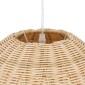 GloboStar® FAROL 01746 Boho Κρεμαστό Φωτιστικό Καμπάνα Μονόφωτο 1 x E27 IP20 Μπεζ Ξύλο - Μ60 x Π60 x Y100cm