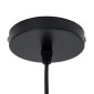 GloboStar® ARCHIPELAGO 01748 Boho Κρεμαστό Φωτιστικό Πλέγμα Μονόφωτο 1 x E27 IP20 Καφέ Ξύλο - Μ30 x Π30 x Υ63cm