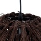 GloboStar® ARCHIPELAGO 01750 Boho Κρεμαστό Φωτιστικό Πλέγμα Μονόφωτο 1 x E27 IP20 Καφέ Ξύλο - Μ40 x Π40 x Υ63cm