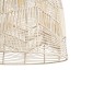 GloboStar® ALOHA 01751 Boho Κρεμαστό Φωτιστικό Καμπάνα Μονόφωτο 1 x E27 IP20 Μπεζ Σχοινί - Μ45 x Π45 x Y48cm