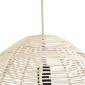 GloboStar® ALOHA 01751 Boho Κρεμαστό Φωτιστικό Καμπάνα Μονόφωτο 1 x E27 IP20 Μπεζ Σχοινί - Μ45 x Π45 x Y48cm