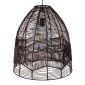 GloboStar® ALOHA 01752 Boho Κρεμαστό Φωτιστικό Καμπάνα Μονόφωτο 1 x E27 IP20 Καφέ Σχοινί - Μ43 x Π43 x Y46cm