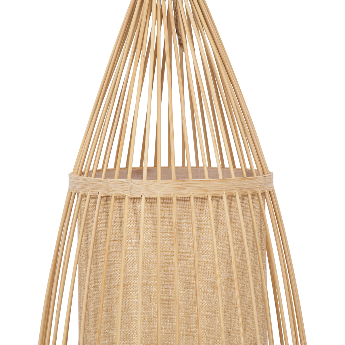 GloboStar® AZORES 01753 Boho Επιδαπέδιο Φωτιστικό Μονόφωτο 1 x E27 IP20 Μπεζ Ξύλο - Μ30 x Π30 x Υ90cm