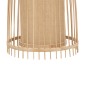 GloboStar® AZORES 01753 Boho Επιδαπέδιο Φωτιστικό Μονόφωτο 1 x E27 IP20 Μπεζ Ξύλο - Μ30 x Π30 x Υ90cm