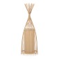 GloboStar® AZORES 01753 Boho Επιδαπέδιο Φωτιστικό Μονόφωτο 1 x E27 IP20 Μπεζ Ξύλο - Μ30 x Π30 x Υ90cm
