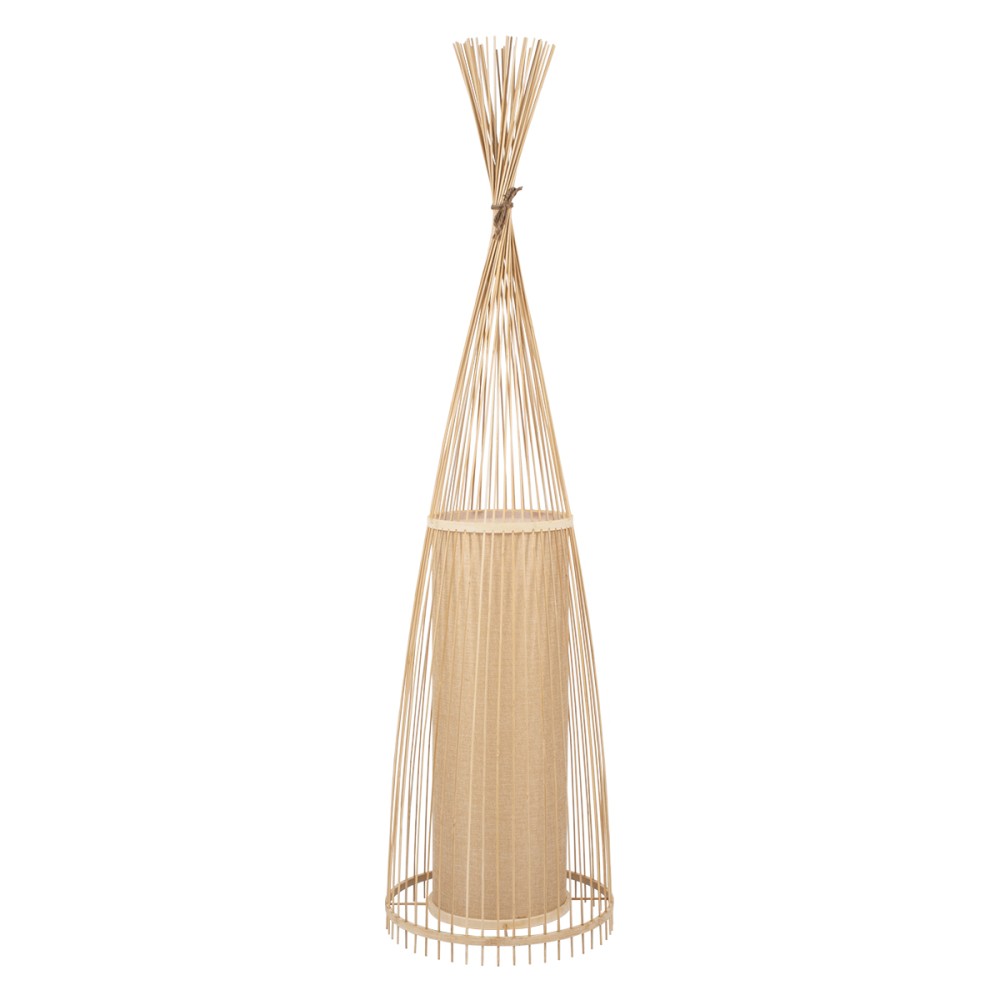 GLOBOSTAR® AZORES 01755 Boho Επιδαπέδιο Φωτιστικό με Ντουί 1 x E27 AC 220-240V IP20 - Μπεζ - Μ40 x Π40 x Υ150cm