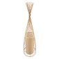 GloboStar® AZORES 01755 Boho Επιδαπέδιο Φωτιστικό Μονόφωτο 1 x E27 IP20 Μπεζ Ξύλο - Μ40 x Π40 x Υ150cm