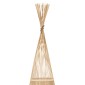 GloboStar® AZORES 01755 Boho Επιδαπέδιο Φωτιστικό Μονόφωτο 1 x E27 IP20 Μπεζ Ξύλο - Μ40 x Π40 x Υ150cm