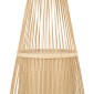 GloboStar® AZORES 01755 Boho Επιδαπέδιο Φωτιστικό Μονόφωτο 1 x E27 IP20 Μπεζ Ξύλο - Μ40 x Π40 x Υ150cm