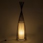 GloboStar® AZORES 01756 Boho Επιδαπέδιο Φωτιστικό Μονόφωτο 1 x E27 IP20 Καφέ & Μπεζ Ξύλο - Μ40 x Π40 x Υ150cm