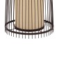 GloboStar® AZORES 01756 Boho Επιδαπέδιο Φωτιστικό Μονόφωτο 1 x E27 IP20 Καφέ & Μπεζ Ξύλο - Μ40 x Π40 x Υ150cm
