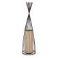 GloboStar® AZORES 01756 Boho Επιδαπέδιο Φωτιστικό Μονόφωτο 1 x E27 IP20 Καφέ & Μπεζ Ξύλο - Μ40 x Π40 x Υ150cm