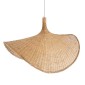 GloboStar® CUBA 01767 Boho Κρεμαστό Φωτιστικό Ανάρτηση Μονόφωτο 1 x E27 IP20 Μπεζ Ξύλο - Μ80 x Π80 x Y49cm