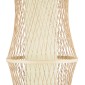 GloboStar® HIBISCUS 01783 Boho Κρεμαστό Φωτιστικό Πλέγμα Μονόφωτο 1 x E27 IP20 Μπεζ Ξύλο - Μ35 x Π35 x Υ150cm