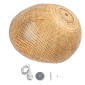 GloboStar® CARIBBEAN 01784 Μοντέρνο Κρεμαστό Φωτιστικό Πλέγμα Μονόφωτο 1 x E27 IP20 Μπεζ Ξύλο - Μ80 x Π80 x Υ35cm