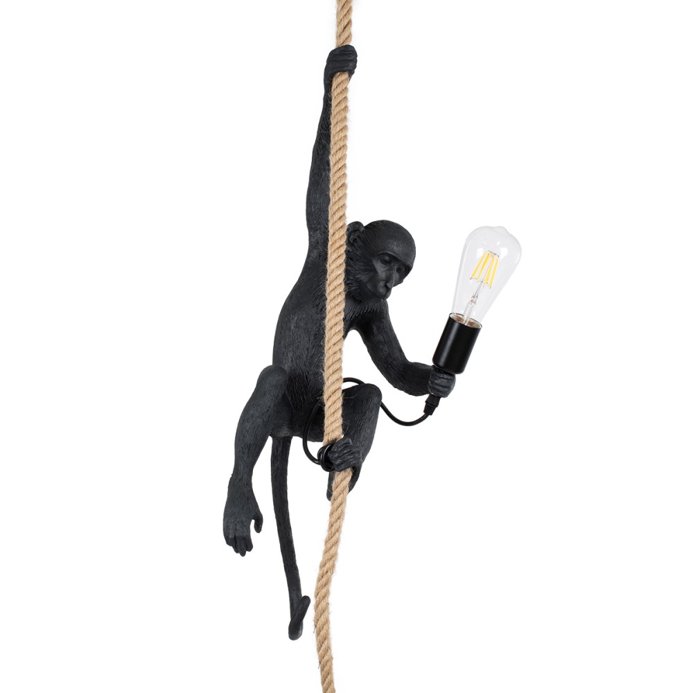 GLOBOSTAR® APES 01801 Μοντέρνο Κρεμαστό Φωτιστικό Οροφής με Ντουί 1 x E27 AC 220-240V IP20 - Μαύρο & Μπεζ - Μ26 x Π28 x Υ69cm