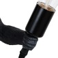 GloboStar® APES 01801 Μοντέρνο Κρεμαστό Φωτιστικό Φιγούρα Μονόφωτο 1 x E27 IP20 Μαύρο Πλαστικό με Μπεζ Σχοινί - Μ26 x Π28 x Υ69cm