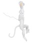 GloboStar® APES 01805 Μοντέρνο Επιτοίχιο Φωτιστικό Απλίκα Μονόφωτο 1 x E27 IP20 Λευκό Πλαστικό - Μ34 x Π31 x Υ61cm