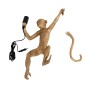 GloboStar® APES 01806 Μοντέρνο Επιτοίχιο Φωτιστικό Απλίκα Μονόφωτο 1 x E27 IP20 Χρυσό Πλαστικό - Μ34 x Π31 x Υ61cm