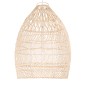 GloboStar® MALIBU 01810 Boho Κρεμαστό Φωτιστικό Καμπάνα Μονόφωτο 1 x E27 IP20 Μπεζ Ξύλο - Μ57 x Π57 x Υ75cm