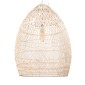 GloboStar® MALIBU 01812 Boho Κρεμαστό Φωτιστικό Καμπάνα Μονόφωτο 1 x E27 IP20 Μπεζ Ξύλο - Μ95 x Π95 x Υ125cm