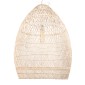 GloboStar® MALIBU 01812 Boho Κρεμαστό Φωτιστικό Καμπάνα Μονόφωτο 1 x E27 IP20 Μπεζ Ξύλο - Μ95 x Π95 x Υ125cm