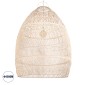 GloboStar® MALIBU 01813 Boho Κρεμαστό Φωτιστικό Καμπάνα Μονόφωτο 1 x E27 IP20 Μπεζ Ξύλο - Μ120 x Π120 x Υ156cm