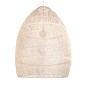 GloboStar® MALIBU 01813 Boho Κρεμαστό Φωτιστικό Καμπάνα Μονόφωτο 1 x E27 IP20 Μπεζ Ξύλο - Μ120 x Π120 x Υ156cm