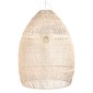 GloboStar® MALIBU 01813 Boho Κρεμαστό Φωτιστικό Καμπάνα Μονόφωτο 1 x E27 IP20 Μπεζ Ξύλο - Μ120 x Π120 x Υ156cm