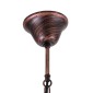 GloboStar® FRAISE 01814 Vintage Κρεμαστό Φωτιστικό Ανάρτηση Μονόφωτο 1 x E27 IP20 Χάλκινο Μέταλλο με Μπεζ Σχοινί - Μ32 x Π4 x Υ32cm
