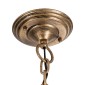 GloboStar® DARCY 01815 Vintage Κρεμαστό Φωτιστικό Ανάρτηση Μονόφωτο 1 x E27 IP20 Μπρούτζινο Μέταλλο με Διάφανο Γυαλί - Μ35 x Π35 x Υ61cm