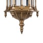 GloboStar® DARCY 01815 Vintage Κρεμαστό Φωτιστικό Ανάρτηση Μονόφωτο 1 x E27 IP20 Μπρούτζινο Μέταλλο με Διάφανο Γυαλί - Μ35 x Π35 x Υ61cm