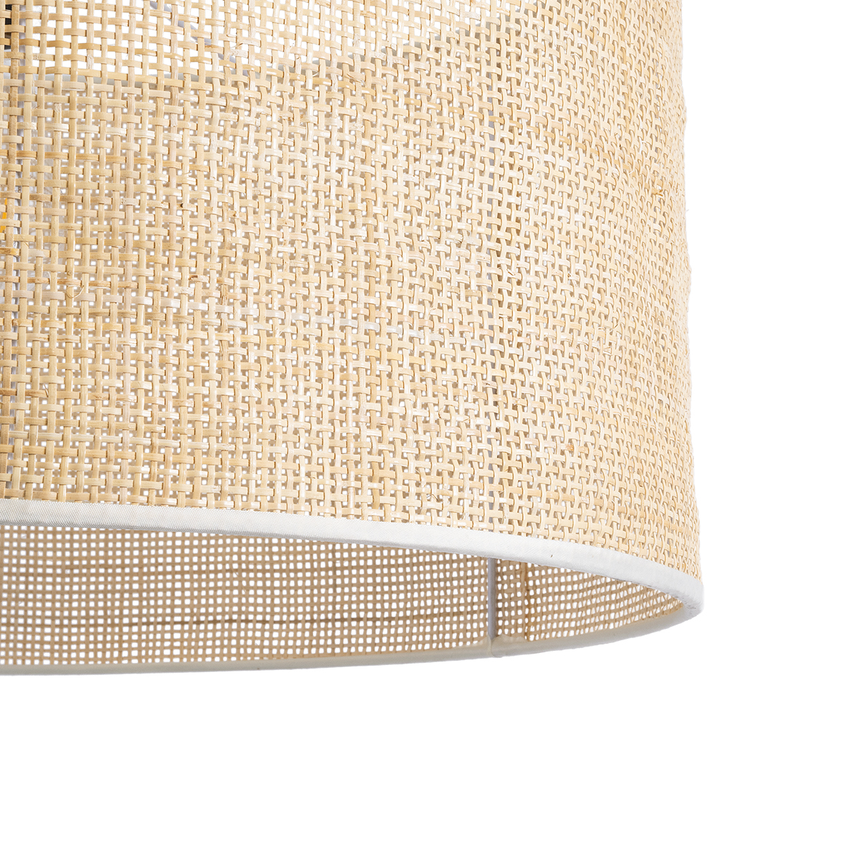 GloboStar® YOTTO 01822 Boho Κρεμαστό Φωτιστικό Καπέλο Μονόφωτο 1 x E27 IP20 Μπεζ Ξύλο - Μ55 x Π55 x Y30cm