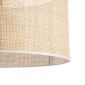 GloboStar® YOTTO 01822 Boho Κρεμαστό Φωτιστικό Καπέλο Μονόφωτο 1 x E27 IP20 Μπεζ Ξύλο - Μ55 x Π55 x Y30cm