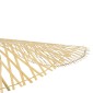 GloboStar® CINNABAR 01837 Boho Κρεμαστό Φωτιστικό Πλέγμα Μονόφωτο 1 x E27 IP20 Μπεζ Ξύλο - Μ75 x Π75 x Υ21cm