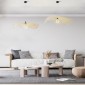 GloboStar® MELEMELE 01841 Boho Κρεμαστό Φωτιστικό Πλέγμα Μονόφωτο 1 x E27 IP20 Μπεζ Ξύλο - Μ75 x Π75 x Υ10cm