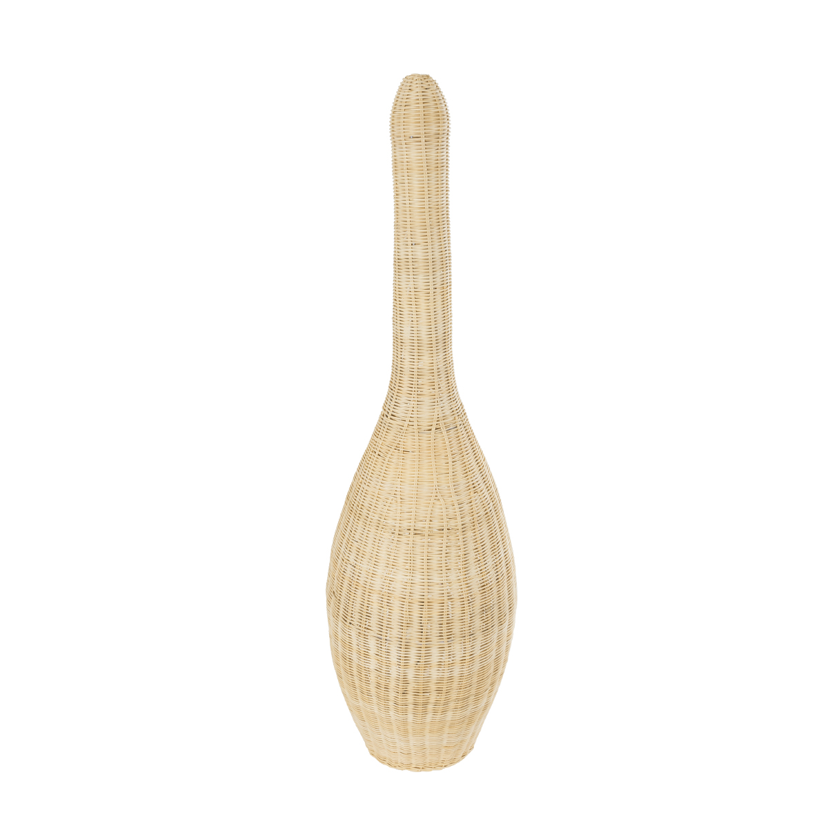 GloboStar® PARADIS 01844 Boho Επιδαπέδιο Φωτιστικό Μονόφωτο 1 x E27 IP20 Μπεζ Ξύλο - Μ35 x Π35 x Υ120cm