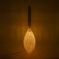 GloboStar® PARADIS 01845 Boho Επιδαπέδιο Φωτιστικό Μονόφωτο 1 x E27 IP20 Μπεζ Ξύλο - Μ40 x Π40 x Υ150cm
