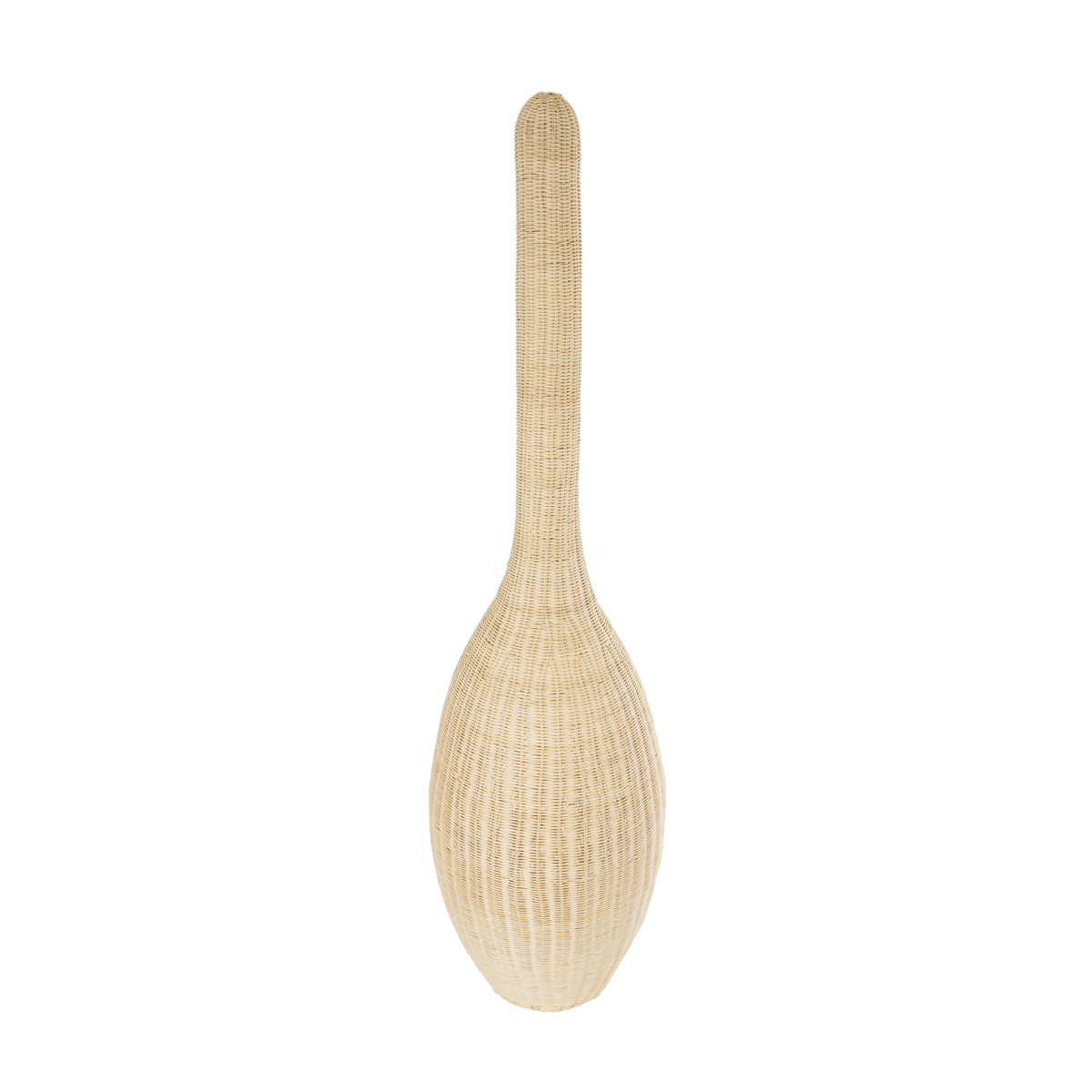 GloboStar® PARADIS 01846 Boho Επιδαπέδιο Φωτιστικό Μονόφωτο 1 x E27 IP20 Μπεζ Ξύλο - Μ50 x Π50 x Υ180cm