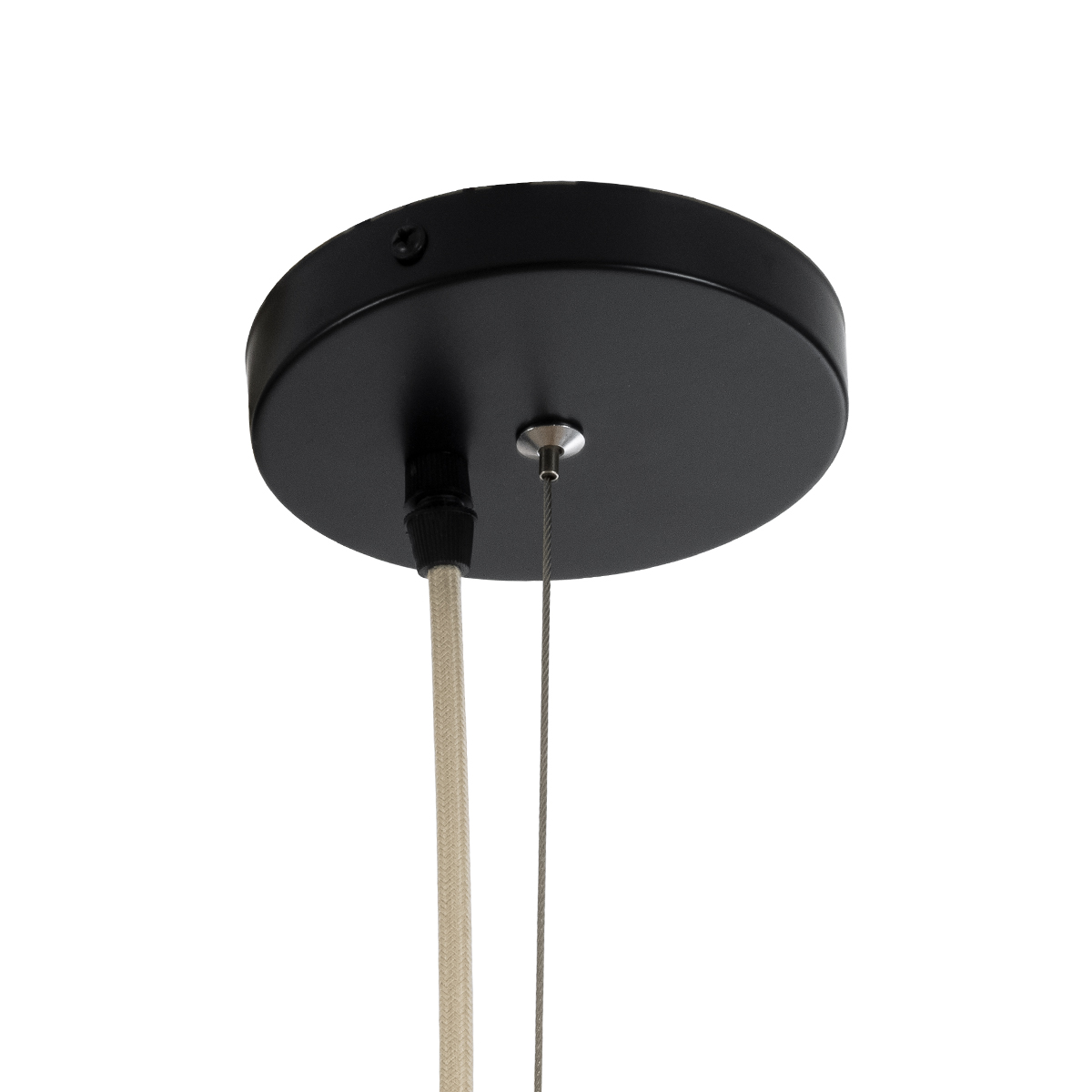 GloboStar® MANGATA 01848 Boho Κρεμαστό Φωτιστικό Καμπάνα Μονόφωτο 1 x E27 IP20 Καφέ Ξύλο - Μ90 x Π90 x Υ40cm
