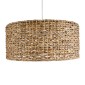 GloboStar® MANGATA 01850 Boho Κρεμαστό Φωτιστικό Καμπάνα Μονόφωτο 1 x E27 IP20 Καφέ Ξύλο - Μ90 x Π90 x Υ40cm