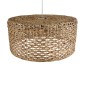GloboStar® MANGATA 01850 Boho Κρεμαστό Φωτιστικό Καμπάνα Μονόφωτο 1 x E27 IP20 Καφέ Ξύλο - Μ90 x Π90 x Υ40cm