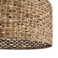 GloboStar® MANGATA 01850 Boho Κρεμαστό Φωτιστικό Καμπάνα Μονόφωτο 1 x E27 IP20 Καφέ Ξύλο - Μ90 x Π90 x Υ40cm