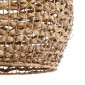 GloboStar® MANGATA 01851 Boho Κρεμαστό Φωτιστικό Καμπάνα Μονόφωτο 1 x E27 IP20 Καφέ Ξύλο - Μ60 x Π60 x Υ50cm
