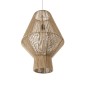 GloboStar® CAYMAN 01853 Boho Κρεμαστό Φωτιστικό Πλέγμα Μονόφωτο 1 x E27 IP20 Μπεζ Σχοινί - Μ40 x Π40 x Υ60cm