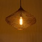 GloboStar® KENTUCKY 01863 Vintage Κρεμαστό Φωτιστικό Πλέγμα Μονόφωτο 1 x E27 IP20 Καφέ Μέταλλο - Μ40 x Π40 x Υ30cm