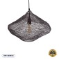 GloboStar® KENTUCKY 01863 Vintage Κρεμαστό Φωτιστικό Πλέγμα Μονόφωτο 1 x E27 IP20 Καφέ Μέταλλο - Μ40 x Π40 x Υ30cm
