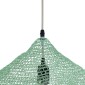 GloboStar® KENTUCKY 01864 Vintage Κρεμαστό Φωτιστικό Πλέγμα Μονόφωτο 1 x E27 IP20 Τιρκουάζ Μέταλλο - Μ40 x Π40 x Υ30cm